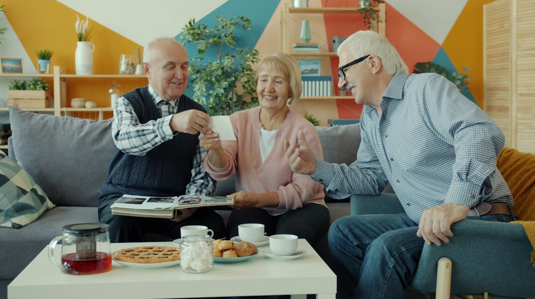 elderly man telling story